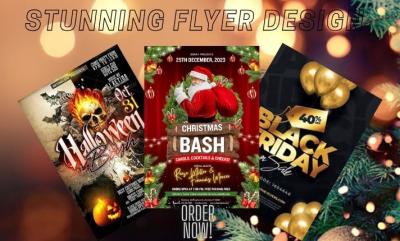 I will design Halloween, Black Friday, Christmas, Event, Party, and Holiday Flyers