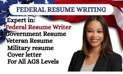 I will write federal resume, military, veteran, usajob, executive, government