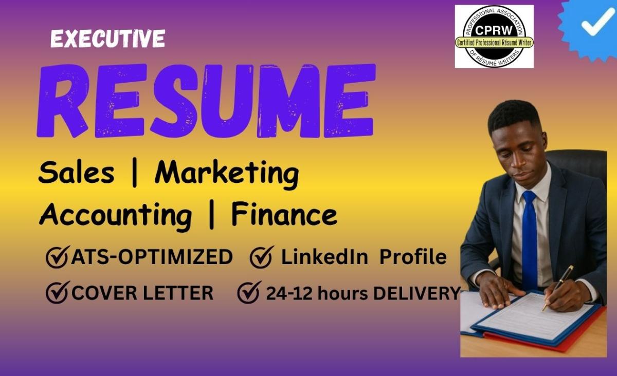 I will create a job winning resume for banking and accounting professionals
