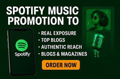 I will professionally promote your Spotify music to blogs and online magazines