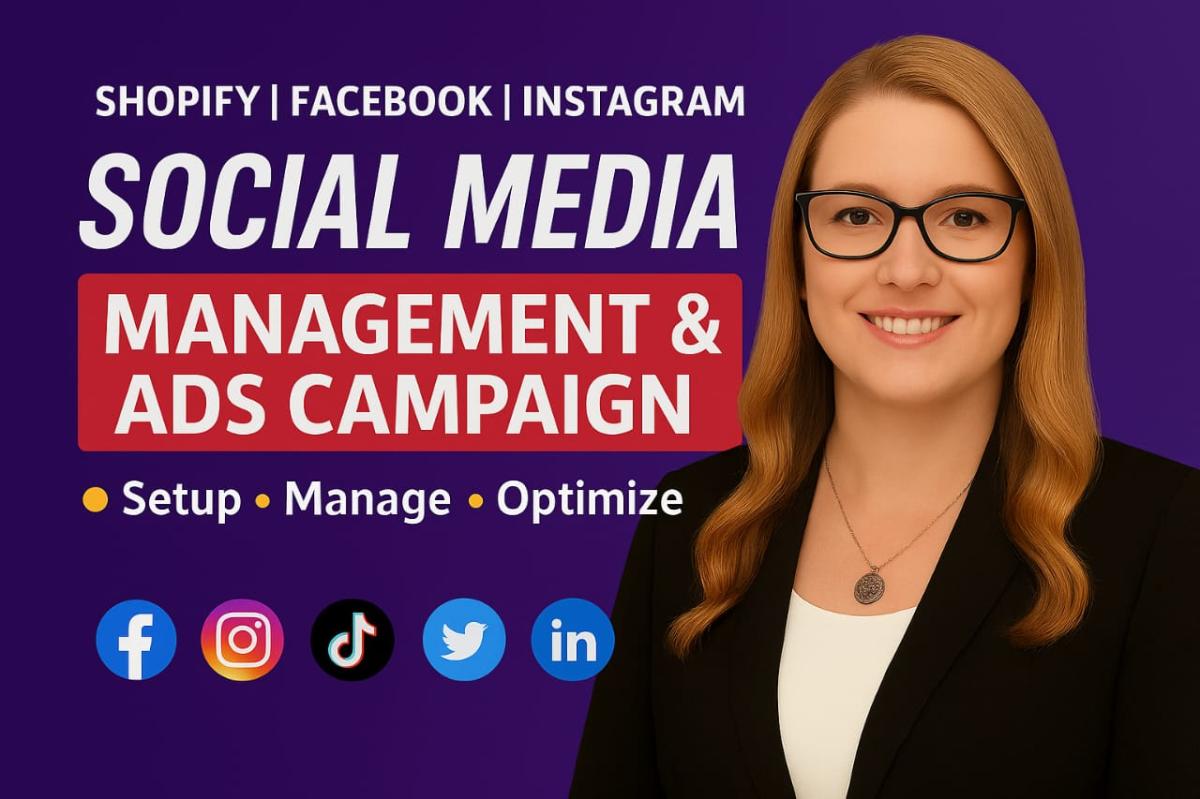 I Will Do Shopify Store Social Media Marketing & Ads Management for Your Shopify Website