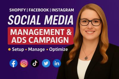 I Will Do Shopify Store Social Media Marketing & Ads Management for Your Shopify Website