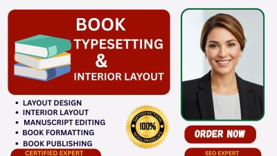 I will do KDP upload, book typesetting, manuscript, interior formatting, layout design