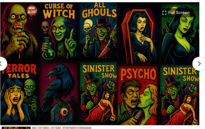 I will do 70s 80s retro poster horror vintage movie poster halloween dark art gothic