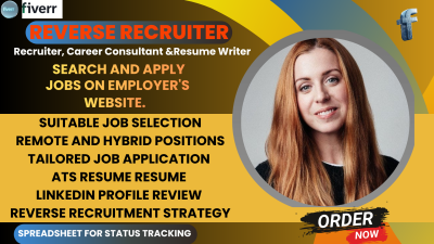 I will professionally reverse recruit and apply for remote jobs