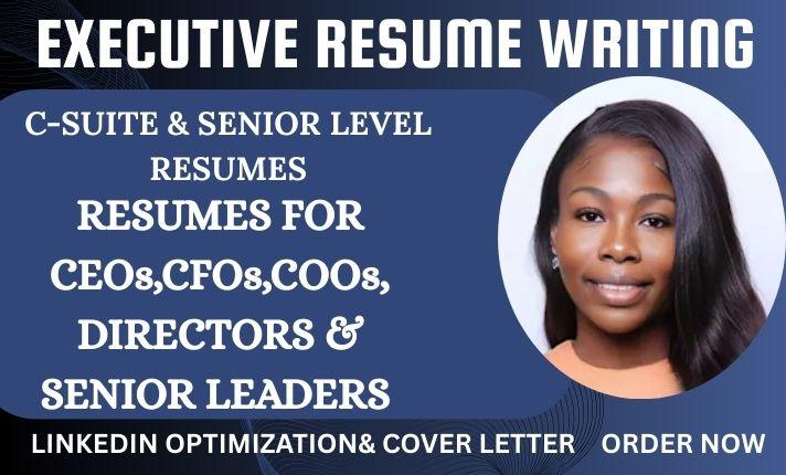 I will write federal executive resume writing ATS resume writing and cover letter