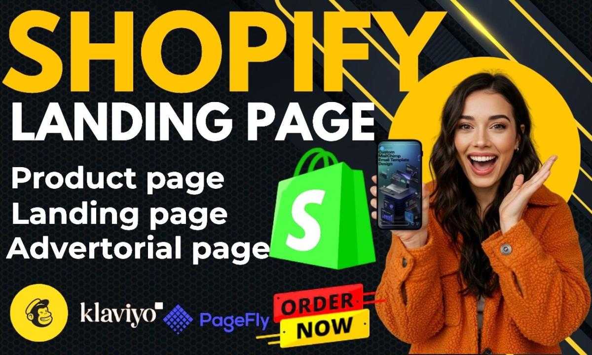 I will create high converting Shopify landing page with Gempages, PageFly, Shogun, Replo