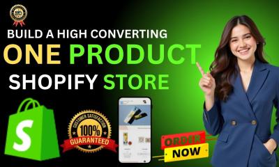 I will create one product Shopify store, Shopify dropshipping store, Shopify website