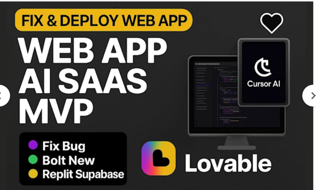 I will fix database SaaS MVP app lovable AI bug bolt Replit webapp Supabase cursor AI
