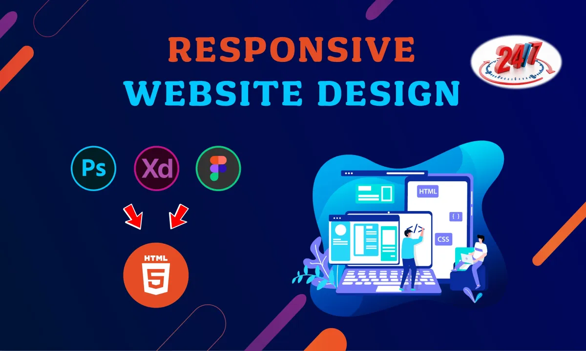 I Will Convert XD to HTML, Figma to HTML, PSD to HTML Responsive Design