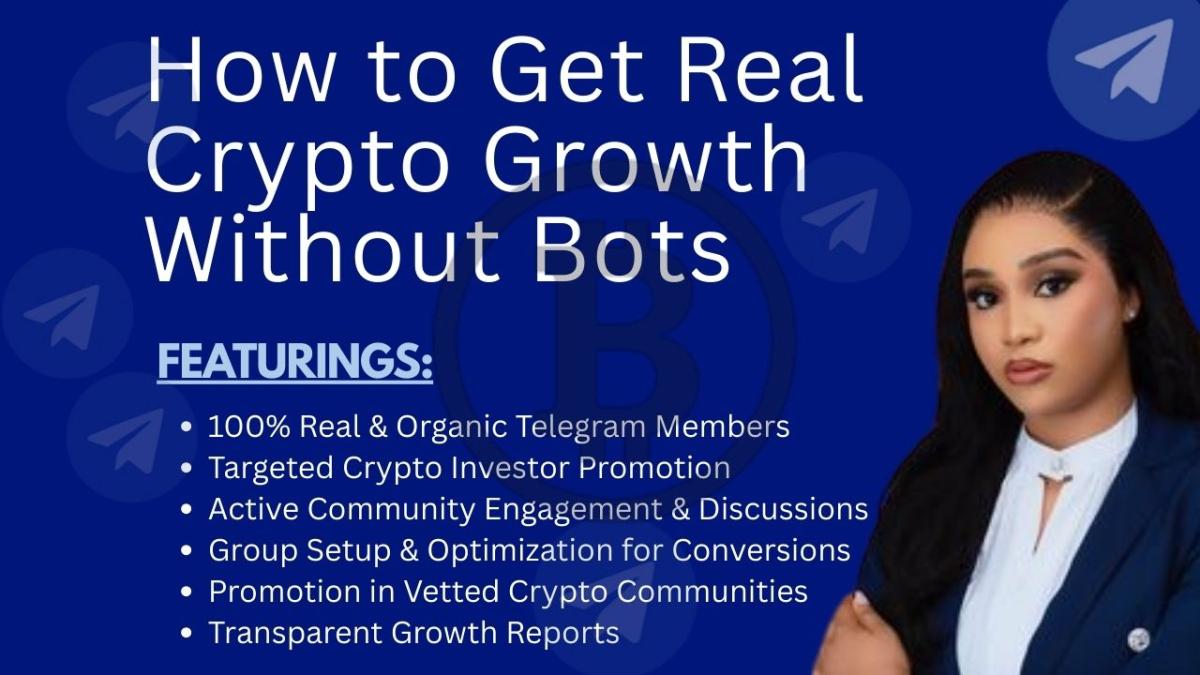I will grow crypto Telegram community, Telegram promotion organically