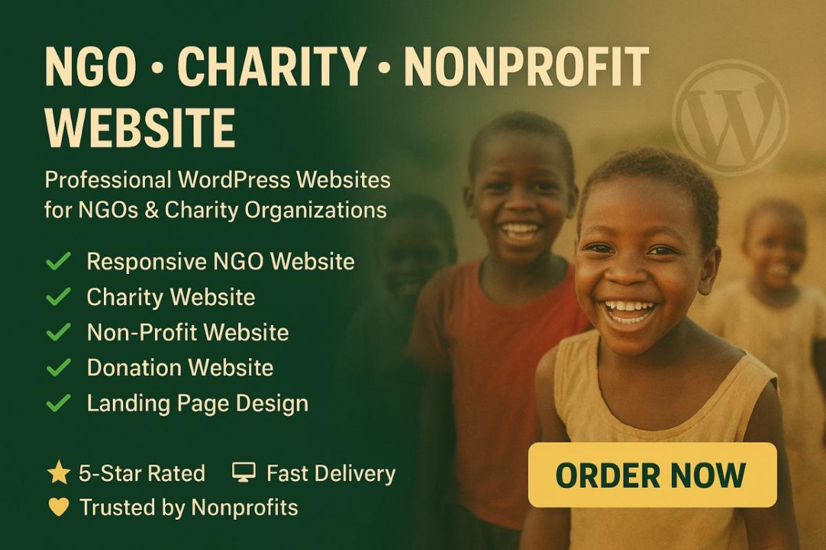 I will design a WordPress charity website for your nonprofit and donation