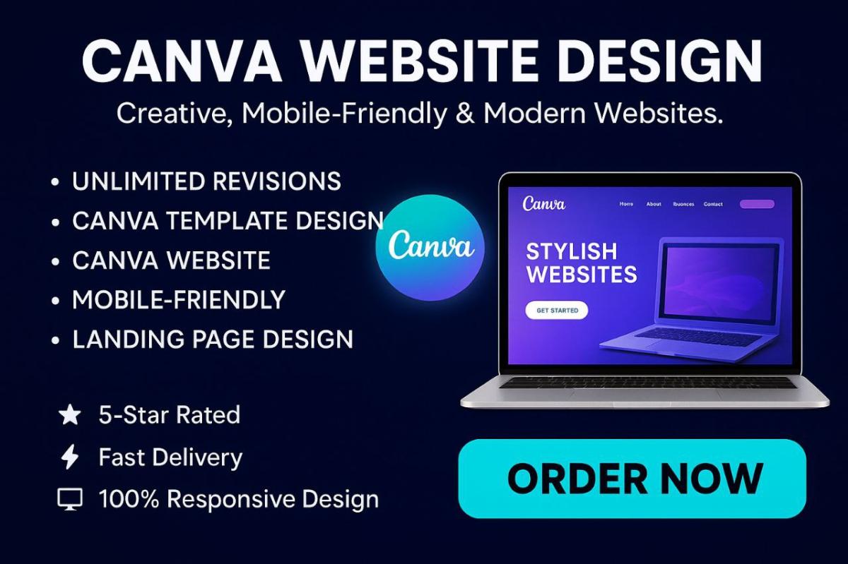 I Will Create a Professional Canva Website, Canva Landing Page, Custom Template Design