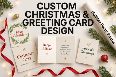 I Will Design Christmas Card, Greeting Card, Holiday Invitations, Party Poster Design