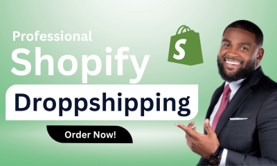 I will design a professional Shopify dropshipping store with winning products upload
