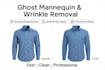 I will remove clothing wrinkles, liquify shape and create symmetrical ghost mannequin