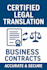 I will certified legal translation interpret business contracts accurately, securely