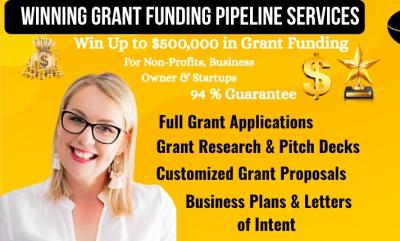 I will do grant proposal writing for small business and nonprofit grants (RFP)