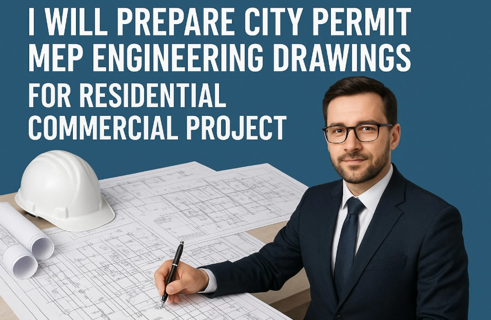 I Will Draw Permit Ready MEP Engineering Plans for Residential and Commercial Projects