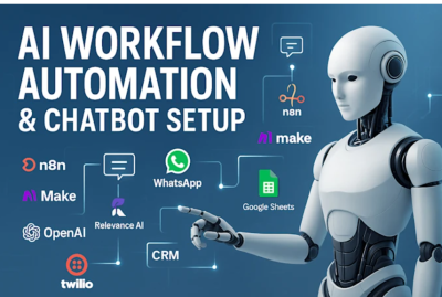 I will build AI agent workflow automation n8n Relevance AI Make.com AI WhatsApp chatbot