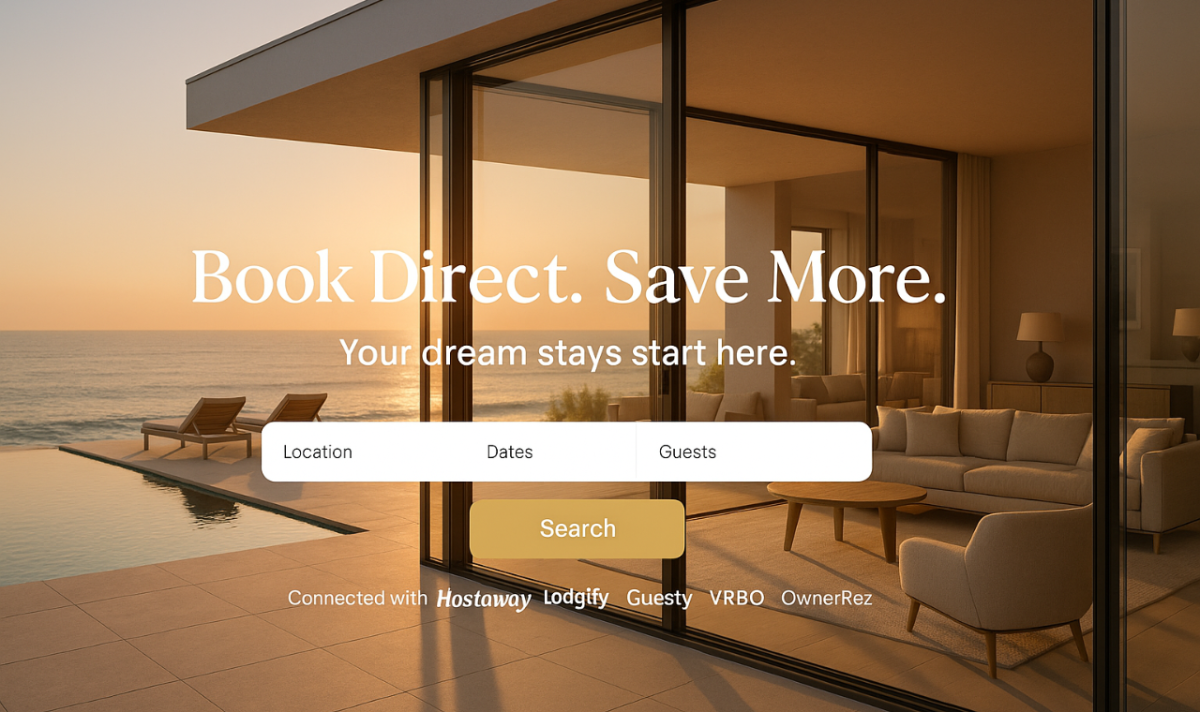 Setup Direct Booking Website with OwnerRez, Guesty, Hostaway, Lodgify, VRBO & Airbnb