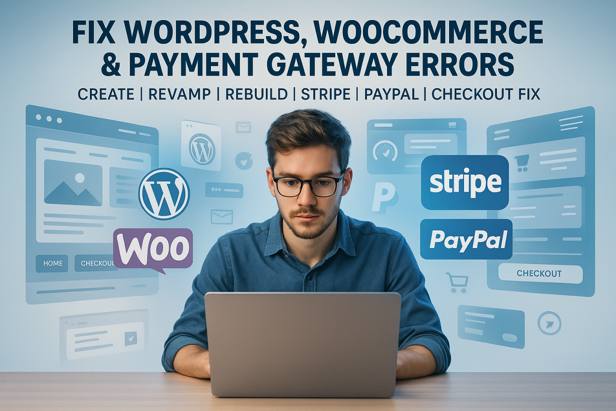Recreate Website, Rebuild WordPress, Cheap Website WooCommerce Checkout Fix