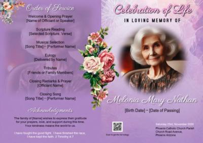 I will design printable funeral flyer obituary memorial program death announcement 6hrs
