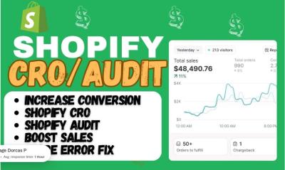 Increase Shopify Store Conversion Rate | Shopify CRO & Audit to Boost Sales