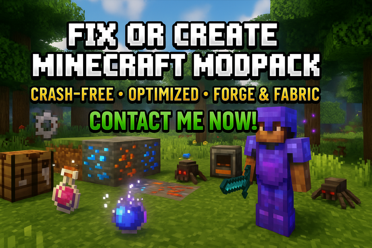 I will fix or create a minecraft modpack