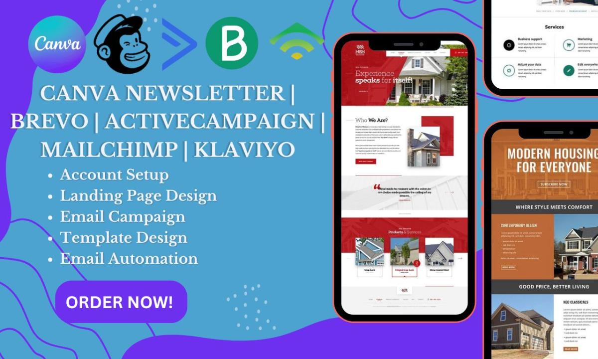 I will design editable Canva, Mailchimp, Klaviyo, ActiveCampaign email newsletter templates