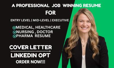 I Will Write Medical, Healthcare, Pharma, Surgeon, Biotech Resumes