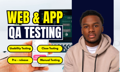I will do app testing, website testing and QA testing for usability