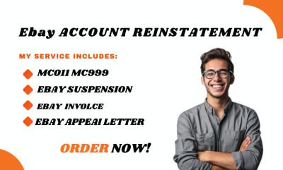 I will reinstate eBay store, fix MC011, do eBay account reinstatement, MC999, eBay appeal