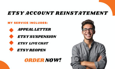 I will Reinstate Your Suspended Etsy Store, Reactive Etsy Account