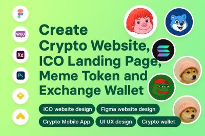 I Will Create Crypto Website, ICO Landing Page, Meme Token, and Exchange Wallet Site