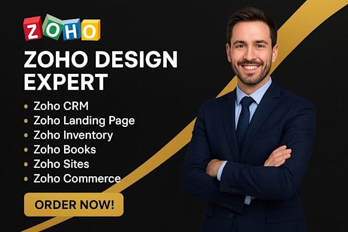 I will set up Zoho CRM, Zoho Landing Page, Zoho One CRM, Zoho Form, and Books