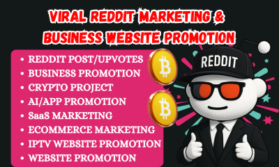 I will do Reddit post upvote to boost ecommerce crypto ICO IPTV website SaaS promotion