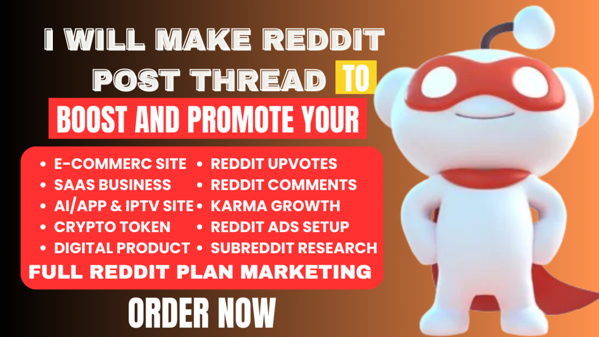 I will do Reddit post upvote for business website, eCommerce product, and link promotion