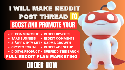 I will do Reddit post upvote for business website, eCommerce product, and link promotion