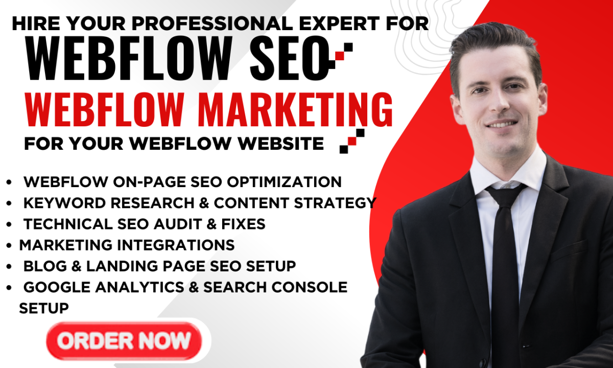I will optimize your Webflow website for SEO and marketing growth