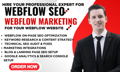 I will optimize your Webflow website for SEO and marketing growth