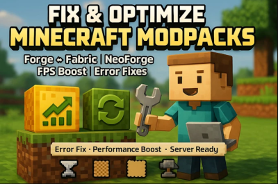 I will create, fix, and optimize Minecraft modpacks | Convert Forge to Fabric, Fix Errors