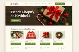 I will diseñar tu tienda Shopify navideña, tienda dropshipping, diseño web y ecommerce