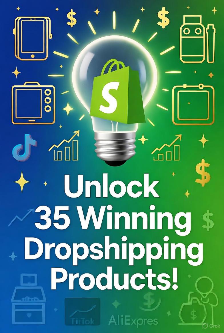 Uncover 35 AND More Winning Shopify Dropshipping Products via Expert Research