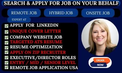 I will job search and apply for remote jobs application and reverse recruiter strategy