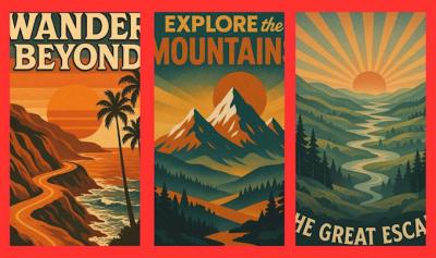 I will do vintage poster retro vintage poster travel event landscape movie music poster