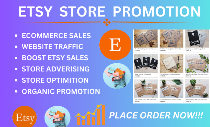 I will do Etsy SEO for Etsy Store, Etsy Promotion to Boost Your Etsy Store Visibility