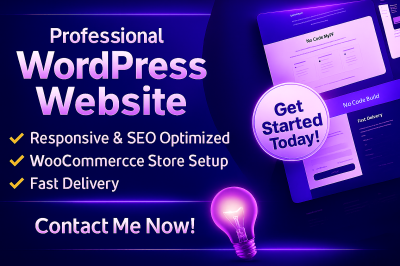 I will concevoir développer site WordPress professionnel, réactif et optimisé pour le SEO