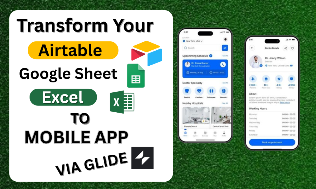I will build custom no code apps, expert in Glide, AppSheet, Airtable, Adalo, Softr