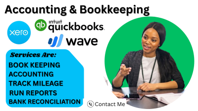 I will do bookkeeping, clean up, catch up your QuickBooks Online, Xero, Wave, and Zoho